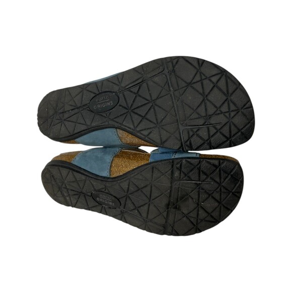 Earth Origins Sandals Women's Size 7 M Blue Slides Orono Flex Buckle Closure - Picture 10 of 11
